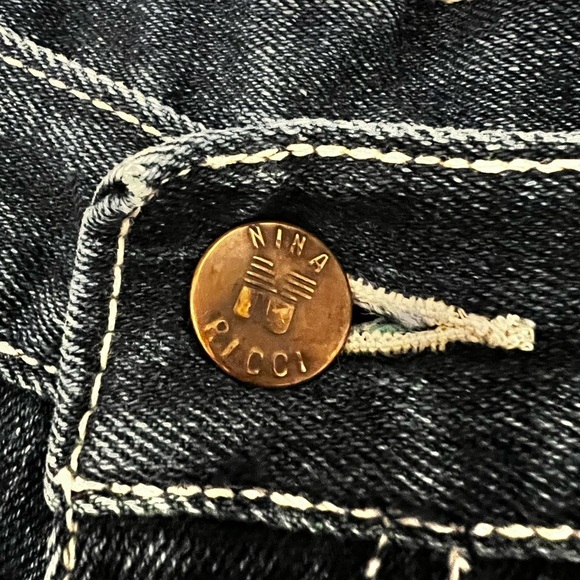 Nina Ricci Paris Vintage High Waist Straight Leg Cropped Jeans Women’s 27 - Picture 7 of 16